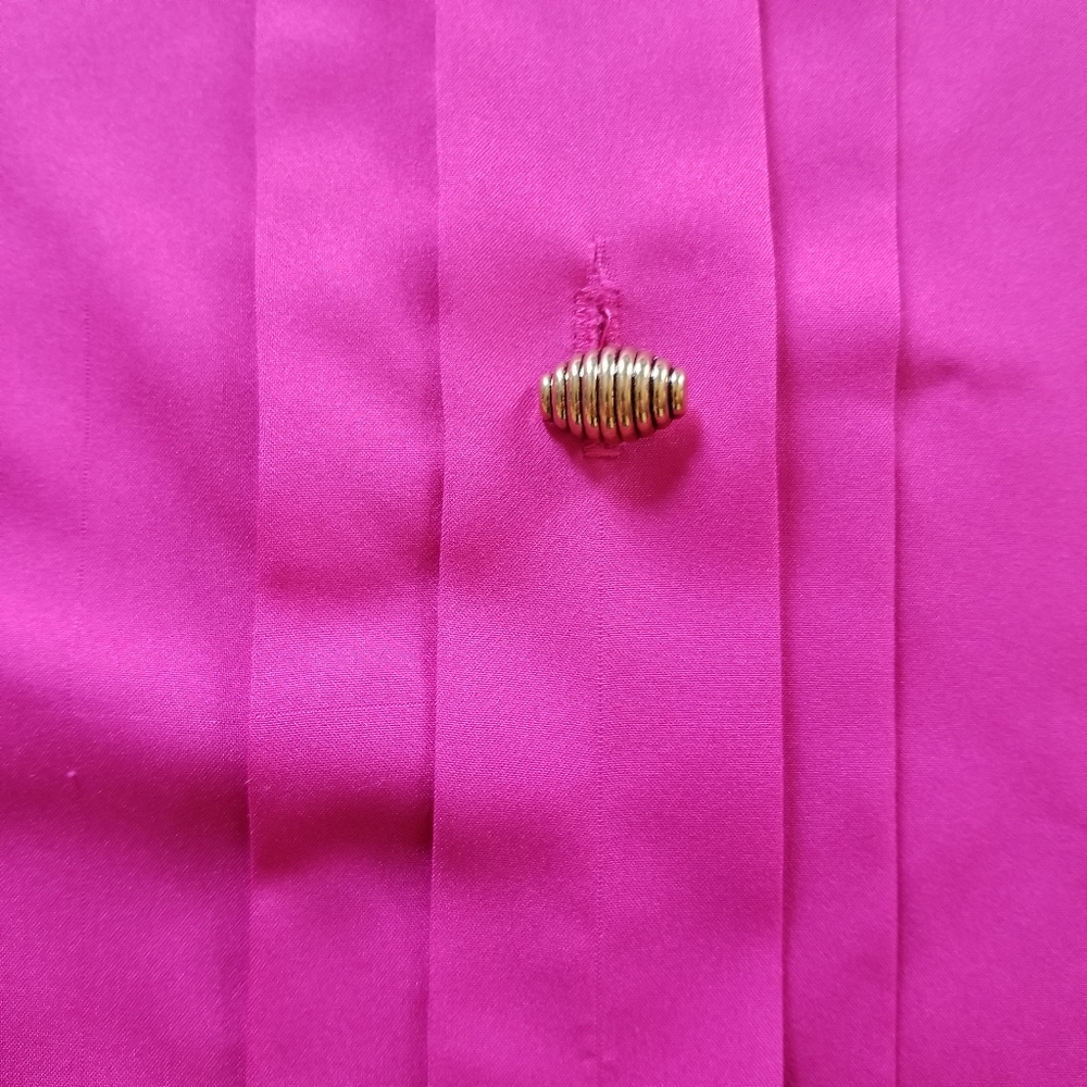 Vtg Fuchsia Button Up - image 4